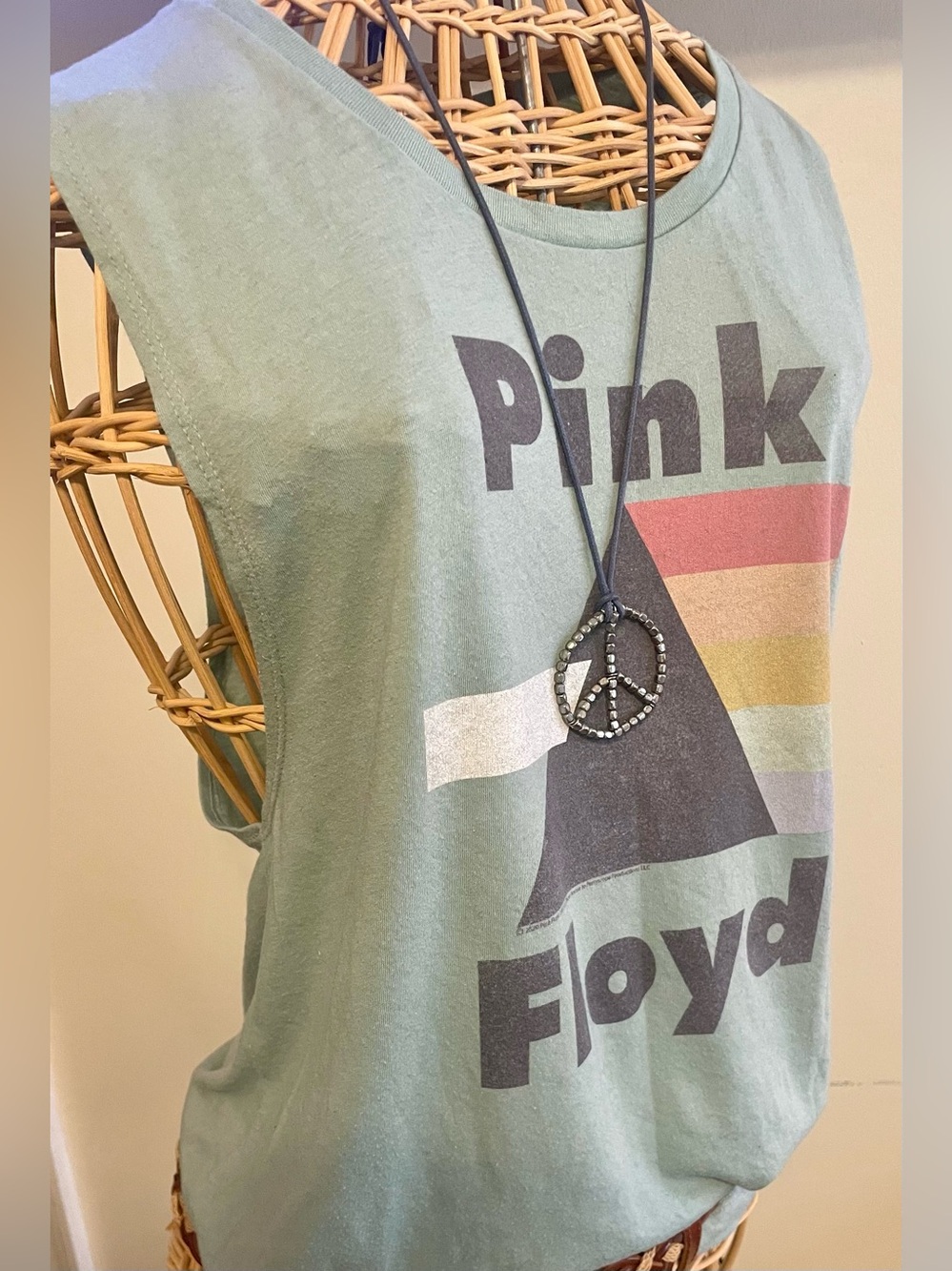 Next Level Apparel Pink Floyd Dark Side Of The Moon Graphic Tank Top Womens L
